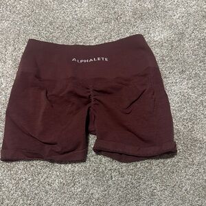 Alphalete Women's Deep Red Bike Shorts